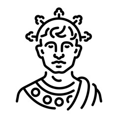 A line style icon of nero emperor 