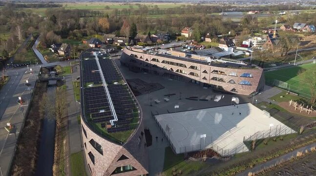Hamburg Kirchwerder Stadtteilschule Teufelsort aus der Luft