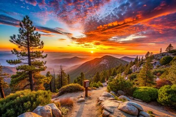 Pacific Crest Trailhead at Kwaaymii Point, Mt. Laguna Sunrise