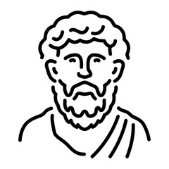 A line style icon of roman character 
