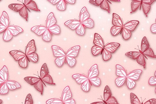 Fototapeta soft pink butterfly background 