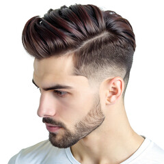 Stylish Men's Hairstyle with Side Part and Undercut