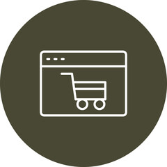 Online Shop Vector Icon Design