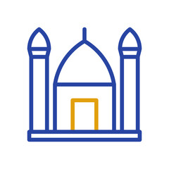 Mosque Icon Vector Illustration Simple Style