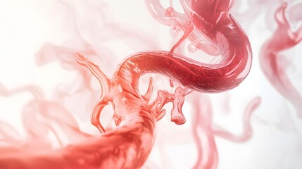 Artistic Representation of Aortic Aneurysm in Human Anatomy