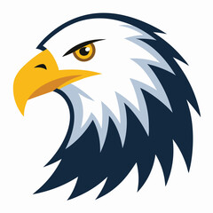 American Bald Eagle Illustration with Majestic Flight