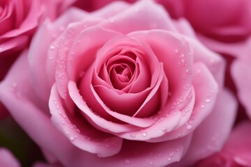 A beautiful pink rose flowers | Sweet pink rose flowers. Generative AI
