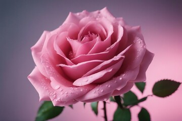 A beautiful pink rose flowers | Sweet pink rose flowers. Generative AI