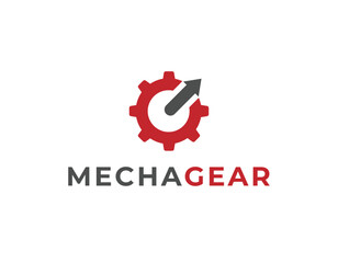 Simple Mechanical Gear Business Logo Design Template