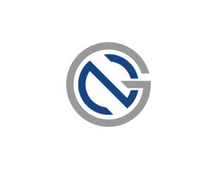 Simple Modern Letter Type NG Logo Design Template
