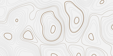 Abstract topography circle with contour map waves paper topo relief line map mountain background. Curved line topo seamless topography ornament design. Vector background.