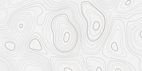Abstract topography circle with contour map waves paper topo doted line map mountain background. Curved line topo seamless topography ornament design. Vector background.