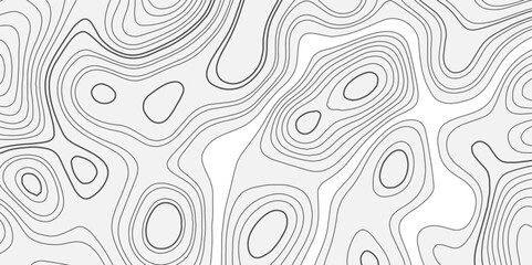 Abstract topography circle with contour map waves paper topo relief line map mountain background. Curved line topo seamless topography ornament design. Vector background.