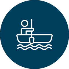 Water Rafting Vector Icon Design