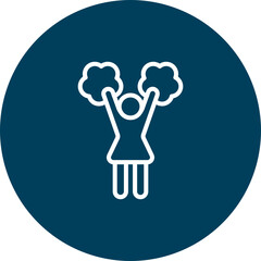 Cheerleaders Vector Icon Design