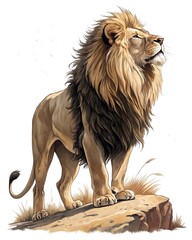 Obraz premium lion isolated on white