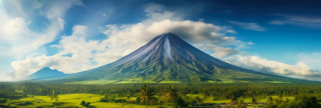 Mayon Volcano: A Majestic Symmetric Landmark and Honed Mountain Summit in the Philippines for Travel and Adventure in Asia