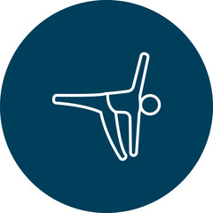 Half Moon Pose (Ardha Chandrasana) Vector Icon Design