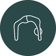 Upward Bow (Urdhva Dhanurasana) Vector Icon Design