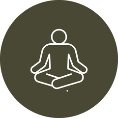 Lotus Pose (Padmasana) Vector Icon Design