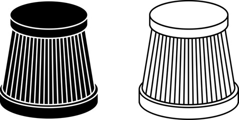 Hepa filter for vacuum cleaner, vector illustration.