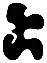 Black blob vertical illustration background. Trendy minimal vector design for presentations, banners, posters, print, wall art, and flyers. 