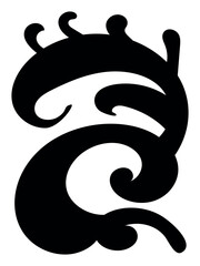 Black blob vertical illustration background. Trendy minimal vector design for presentations, banners, posters, print, wall art, and flyers. 