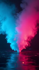 Neon Clash: Cyan and Magenta Glow