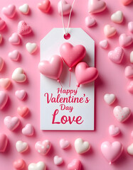 valentine frame, with 3d heart shape