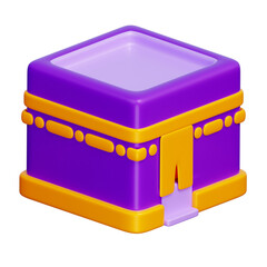 Kaaba, Ramadan Kareem, Islamic, Eid Mubarak, 3d rendering.