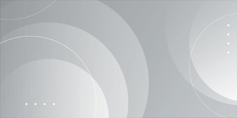 Abstract white and grey background with circles. Vector illustration