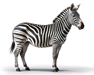 Fototapeta premium zebra isolated on white