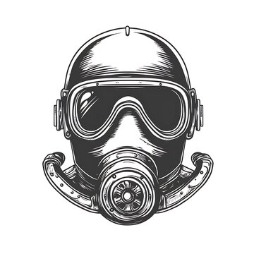 recommend clip art: Vintage Gas Mask Graphic Design