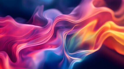 Abstract Colorful Swirls  Vibrant Fluid Motion Background