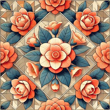 Tsubaki Tessellation A geometric illustration featuring a camell