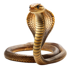 Fototapeta premium Cobra snake isolated on transparent background