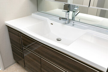 カウンター一体型洗面化粧台、住宅設備