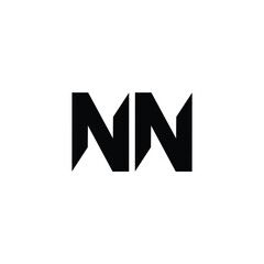 NN monogram logo design letter text name symbol monochrome logotype alphabet character simple logo