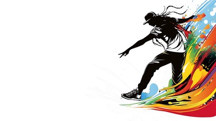 Fototapeta premium Artistic figure of a dancer in vibrant colors