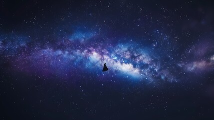 An astronaut floating in space, with the Milky Way stretched out in the background