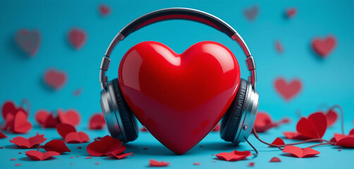 Heart with Headphones