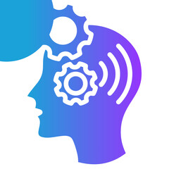 Listening Skills glyph gradient icon