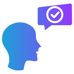 Pronunciation glyph gradient icon