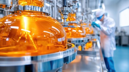 Industrial Chemical Processing Equipment in Modern Factory Facility