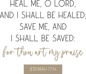 Healing Bible Verse, Christian biblical poster, vector illustration