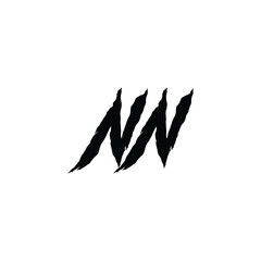 Obraz premium NN monogram logo design letter text name symbol monochrome logotype alphabet character simple logo