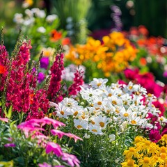 Obraz premium Cosmos flower blossom in garden