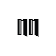 NN monogram logo design letter text name symbol monochrome logotype alphabet character simple logo