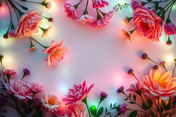 Obraz premium The wedding bunch of flowers lies on fallen leaves.