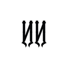 NN monogram logo design letter text name symbol monochrome logotype alphabet character simple logo